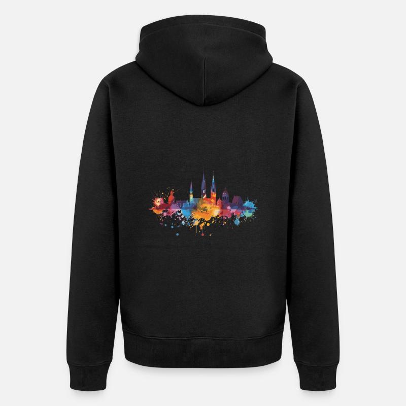 Rathenow - Unisex Premium Bio Zip Hoodie - Schwarz