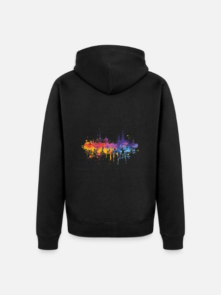 Schönebeck - Unisex Premium Organic Zip Hoodie - black