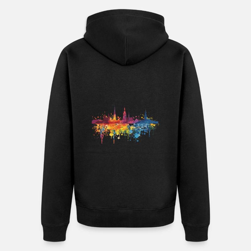 Schwerin - Veste à capuche bio Premium Unisexe - noir
