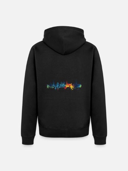 Stadtallendorf - Unisex Premium Organic Zip Hoodie - black