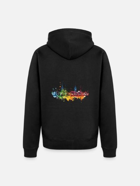 Weinheim - Unisex Premium Organic Zip Hoodie - black