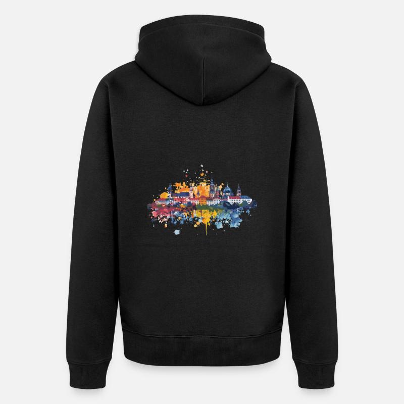 Weimar - Unisex Premium Bio Zip Hoodie - Schwarz