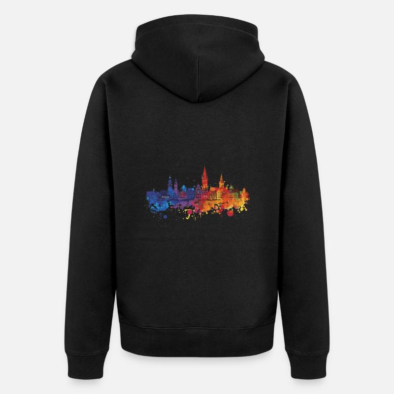 Zwickau - Veste à capuche bio Premium Unisexe - noir