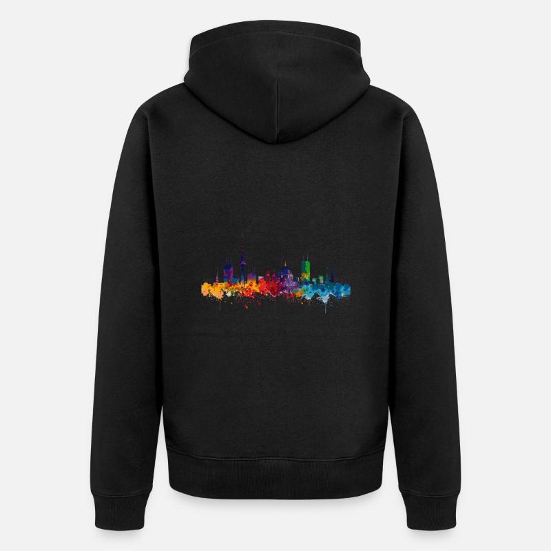 Bottrop - Unisex Premium Bio Zip Hoodie - Schwarz