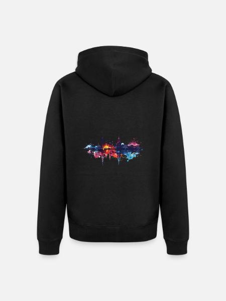 Bremerhaven - Unisex Premium Organic Zip Hoodie - black