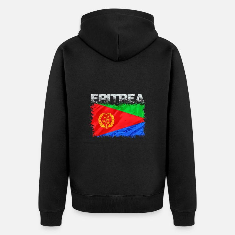 Eritrea - Unisex Premium Bio Zip Hoodie - Schwarz