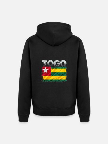 Togo - Unisex Premium Organic Zip Hoodie - black