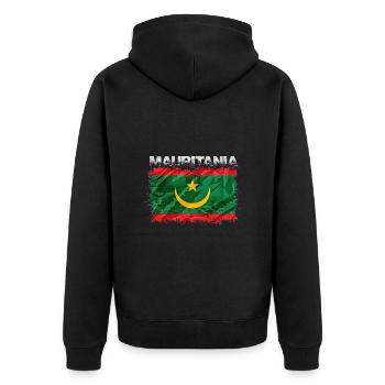 Mauritanie - Veste à capuche bio Premium Unisexe - noir - Dos - Nico (187cm)