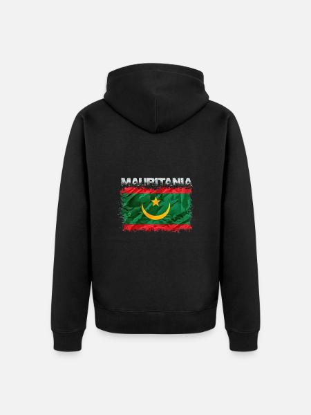 Mauritania - Unisex Premium Organic Zip Hoodie - black
