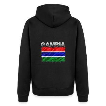Gambie - Veste à capuche bio Premium Unisexe - noir - Dos - Nico (187cm)
