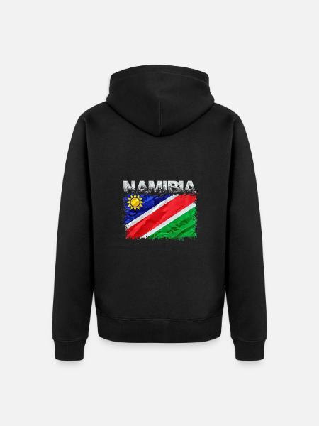Namibia - Unisex Premium Organic Zip Hoodie - black