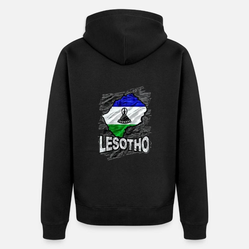 Lesotho - Veste à capuche bio Premium Unisexe - noir