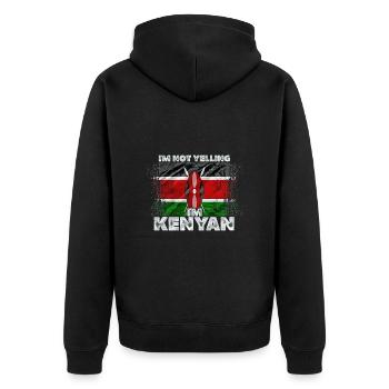 Kenya - Veste à capuche bio Premium Unisexe - noir - Dos - Nico (187cm)