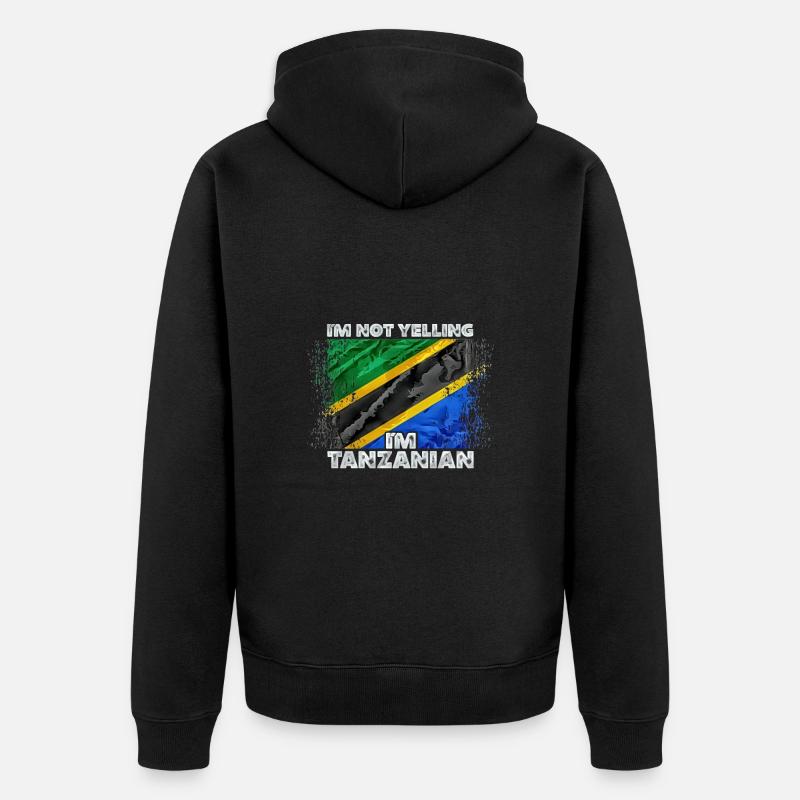 Tansania - Unisex Premium Bio Zip Hoodie - Schwarz