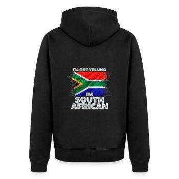 Afrique du Sud - Veste à capuche bio Premium Unisexe - noir - Dos - Nico (187cm)