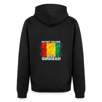 Guinée - Veste à capuche bio Premium Unisexe - noir - Dos - Nico (187cm)
