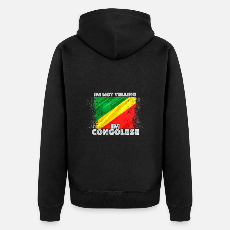 Kongo - Unisex Premium Bio Zip Hoodie - Schwarz