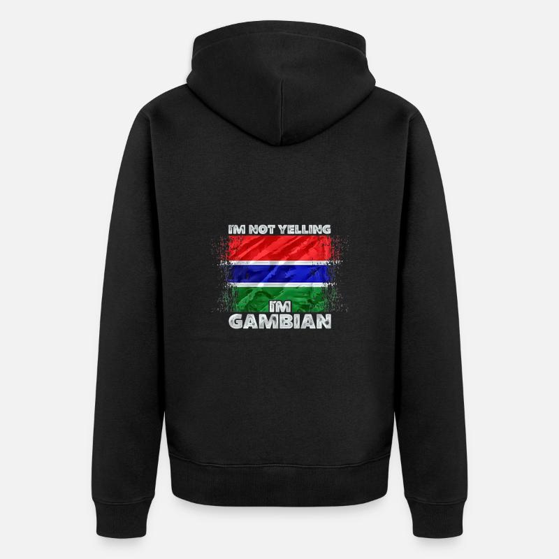 Gambie - Veste à capuche bio Premium Unisexe - noir