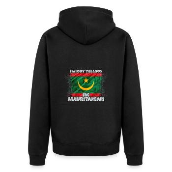 Mauritanie - Veste à capuche bio Premium Unisexe - noir - Dos - Nico (187cm)