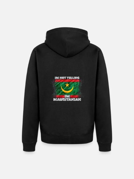 Mauritania - Unisex Premium Organic Zip Hoodie - black