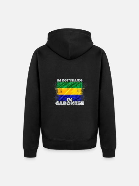 Gabon - Unisex Premium Organic Zip Hoodie - black