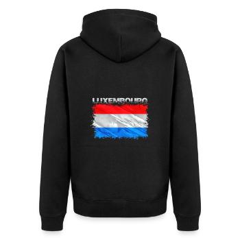 Luxembourg - Veste à capuche bio Premium Unisexe - noir - Dos - Nico (187cm)