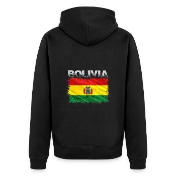 Bolivie - Veste à capuche bio Premium Unisexe - noir - Dos - Nico (187cm)