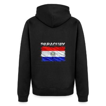Paraguay - Veste à capuche bio Premium Unisexe - noir - Dos - Nico (187cm)