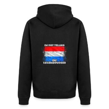 Luxembourg - Veste à capuche bio Premium Unisexe - noir - Dos - Nico (187cm)