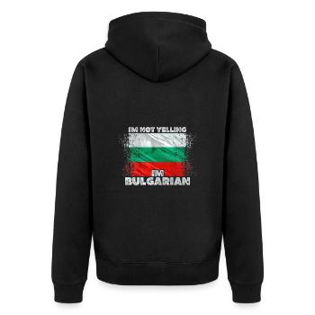 Bulgarie - Veste à capuche bio Premium Unisexe - noir - Dos - Nico (187cm)