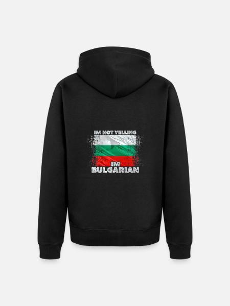 Bulgaria - Unisex Premium Organic Zip Hoodie - black