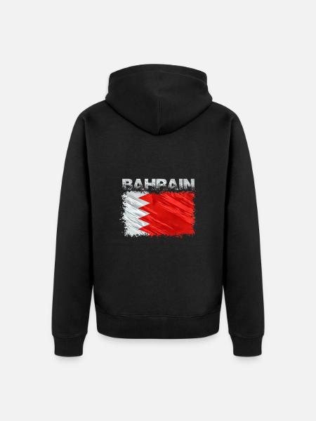 Bahrain - Unisex Premium Organic Zip Hoodie - black
