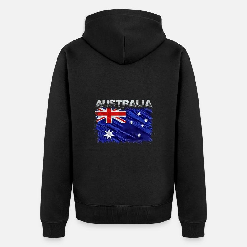 Australie - Veste à capuche bio Premium Unisexe - noir