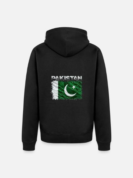 Pakistan - Unisex Premium Organic Zip Hoodie - black