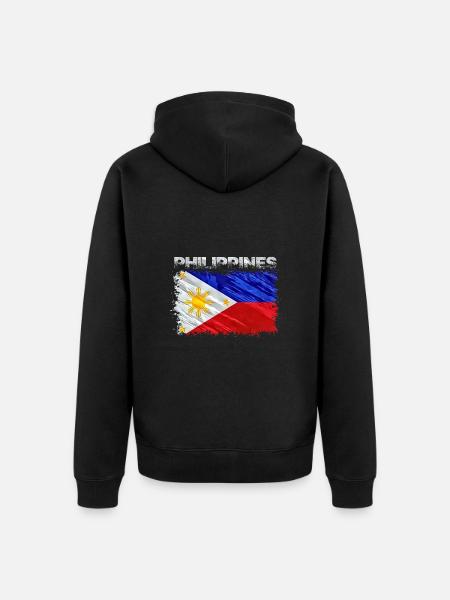 Philippines - Unisex Premium Organic Zip Hoodie - black