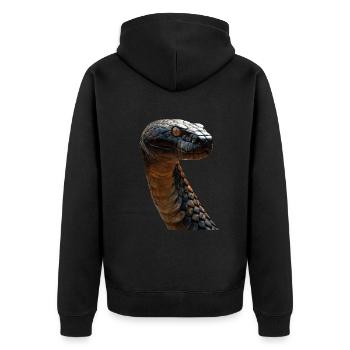 Cobra royal - Veste à capuche bio Premium Unisexe - noir - Dos - Nico (187cm)