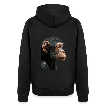 Singe - Veste à capuche bio Premium Unisexe - noir - Dos - Nico (187cm)