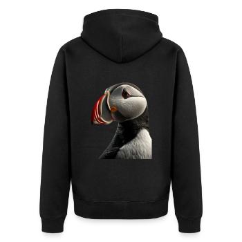 Macareux - Veste à capuche bio Premium Unisexe - noir - Dos - Nico (187cm)