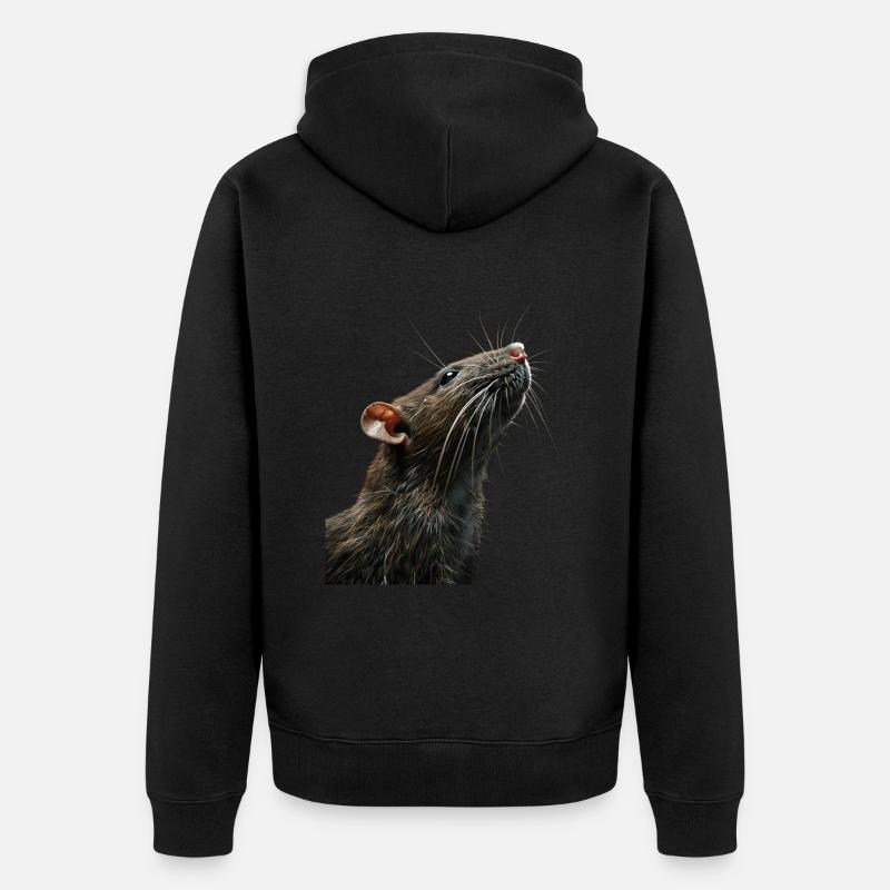 Rat - Veste à capuche bio Premium Unisexe - noir
