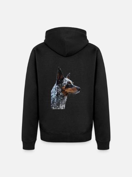Australian Cattle Dog - Unisex Premium Organic Zip Hoodie - black