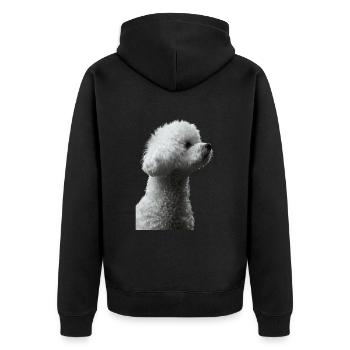 Bichon Frisé - Veste à capuche bio Premium Unisexe - noir - Dos - Nico (187cm)