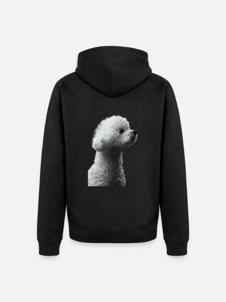 Bichon Frisé - Unisex Premium Organic Zip Hoodie - black