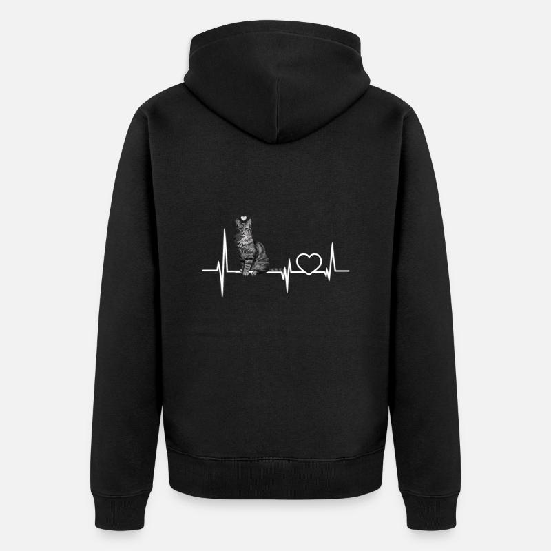 Chat - Veste à capuche bio Premium Unisexe - noir