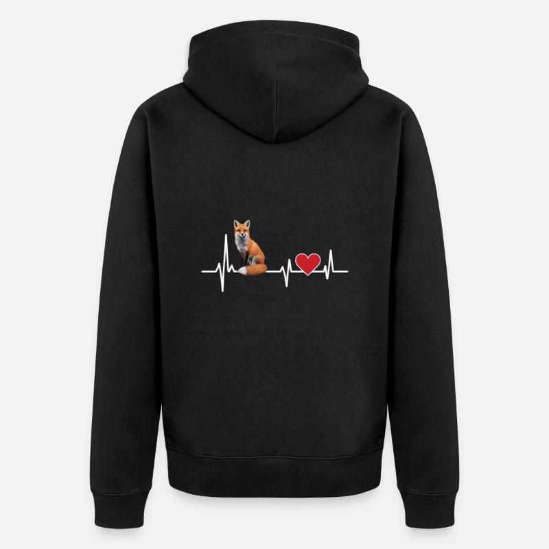 Fuchs - Unisex Premium Bio Zip Hoodie - Schwarz