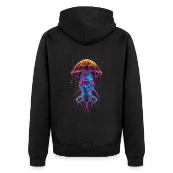 Méduse - Veste à capuche bio Premium Unisexe - noir - Dos - Nico (187cm)