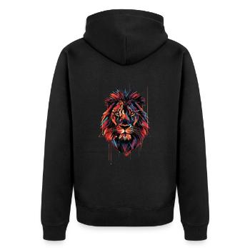 Lion - Veste à capuche bio Premium Unisexe - noir - Dos - Nico (187cm)