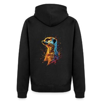 Suricate - Veste à capuche bio Premium Unisexe - noir - Dos - Nico (187cm)