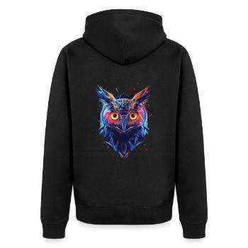 Hibou - Veste à capuche bio Premium Unisexe - noir - Dos - Nico (187cm)