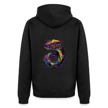 Serpent - Veste à capuche bio Premium Unisexe - noir - Dos - Nico (187cm)