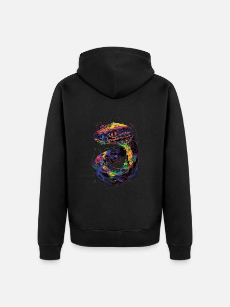 Serpent - Veste à capuche bio Premium Unisexe - noir
